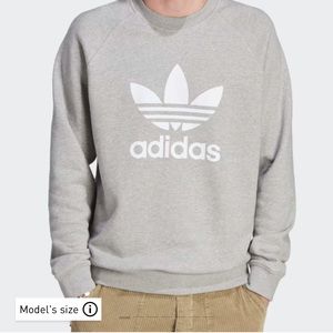 Women’s Adidas Classics Crewneck Sweatshirt in Grey